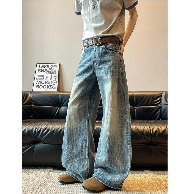 Bamboo Patterned Loose Casual Wide Leg Pants