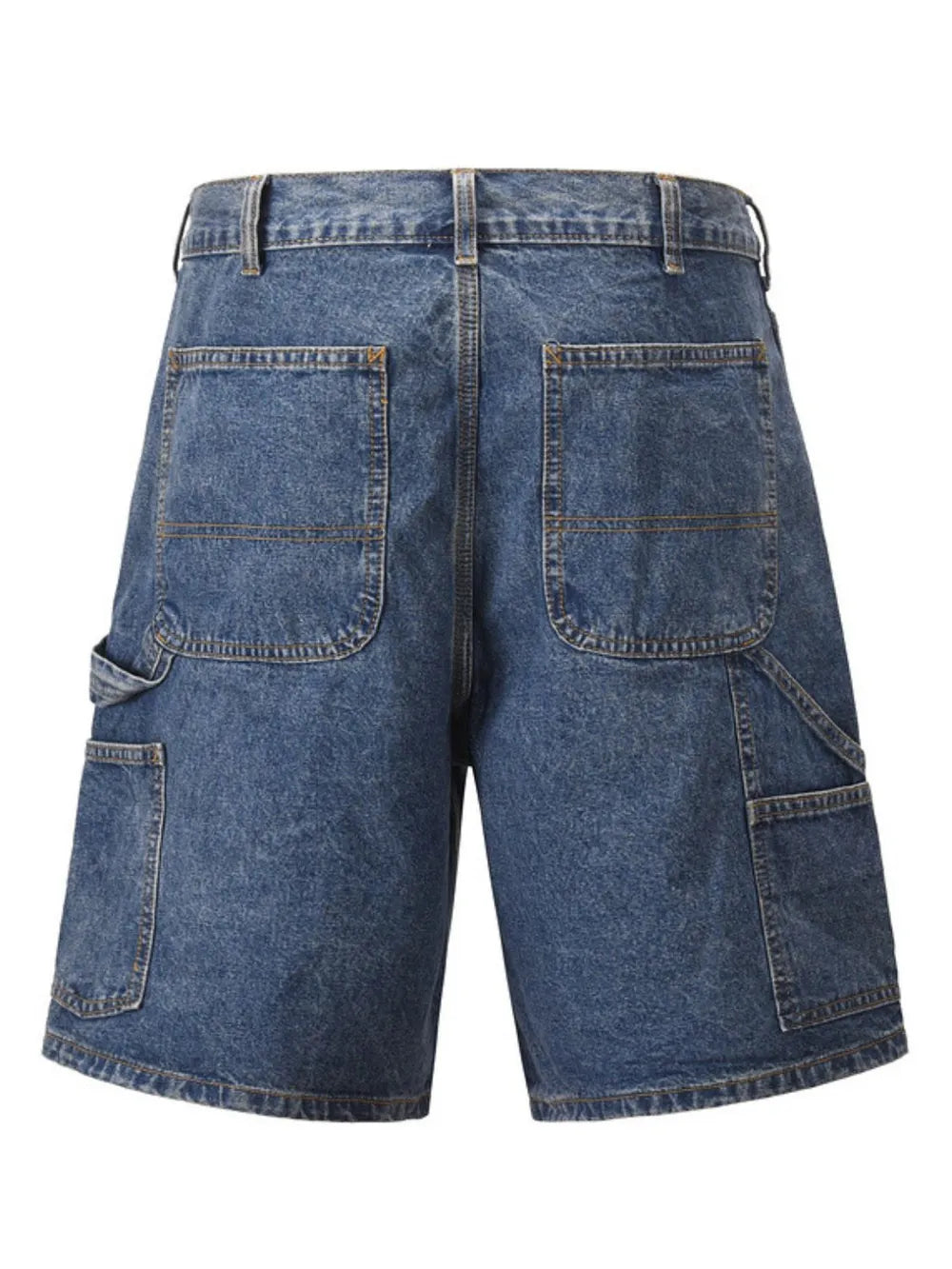 Men's Washed Denim Bermuda Shorts - Premium Japanese Craftsmanship