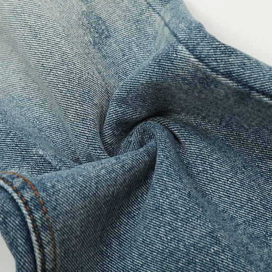 Ripped Washed Micro Flared Jeans - Premium Japanese Denim