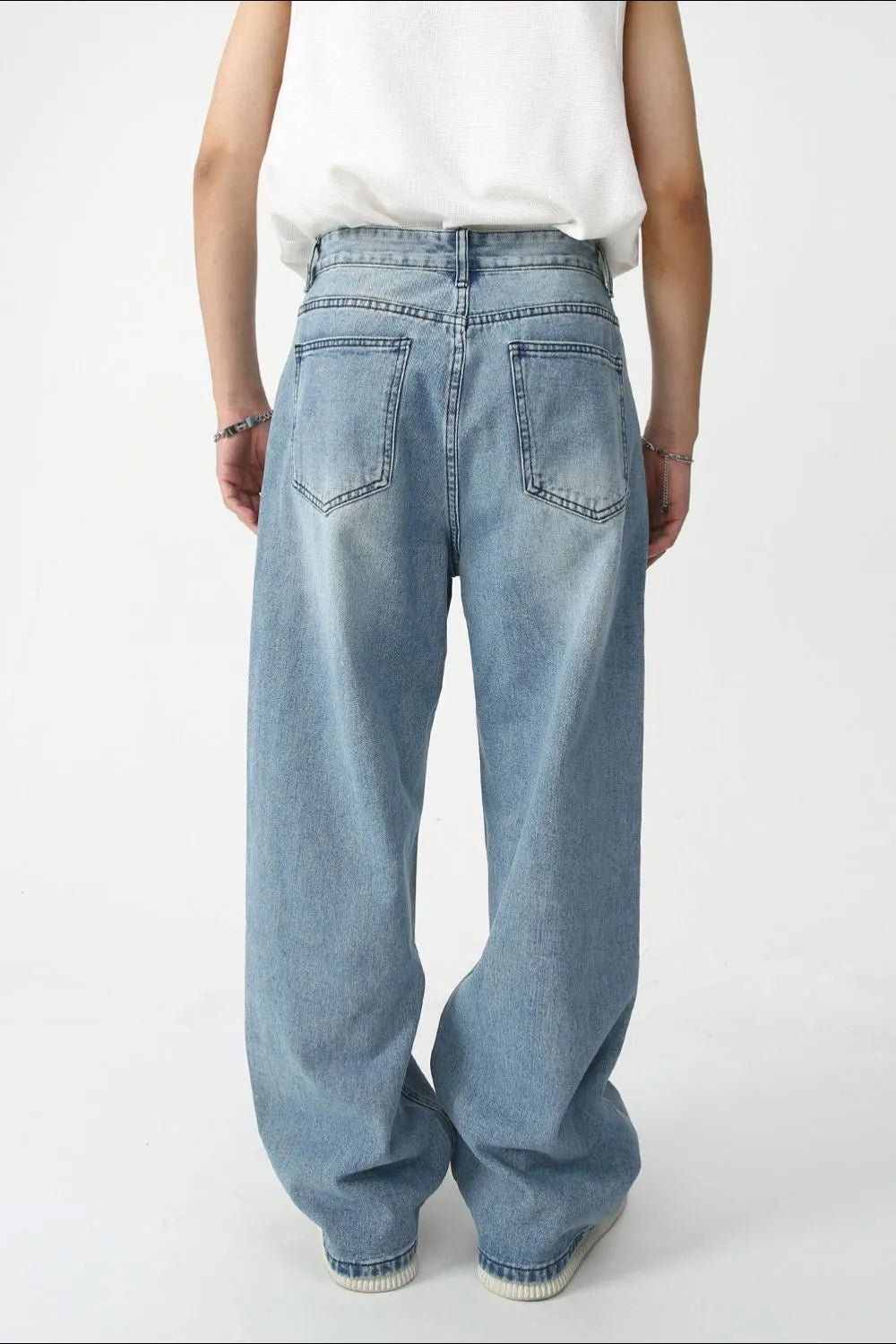 Men's Graffiti Wide Leg Jeans - Premium Japanese Denim