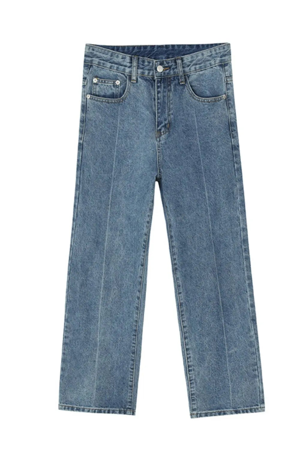 Premium Straight Leg Jeans with Pockets - Japanese Denim