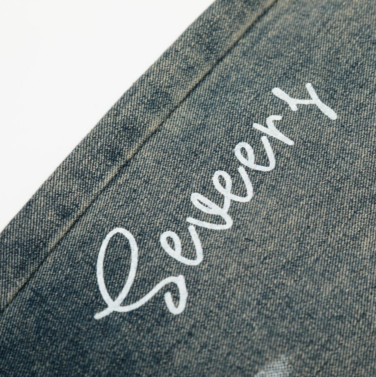 Street Style Unique Pattern Design Denim Long Pants for Men