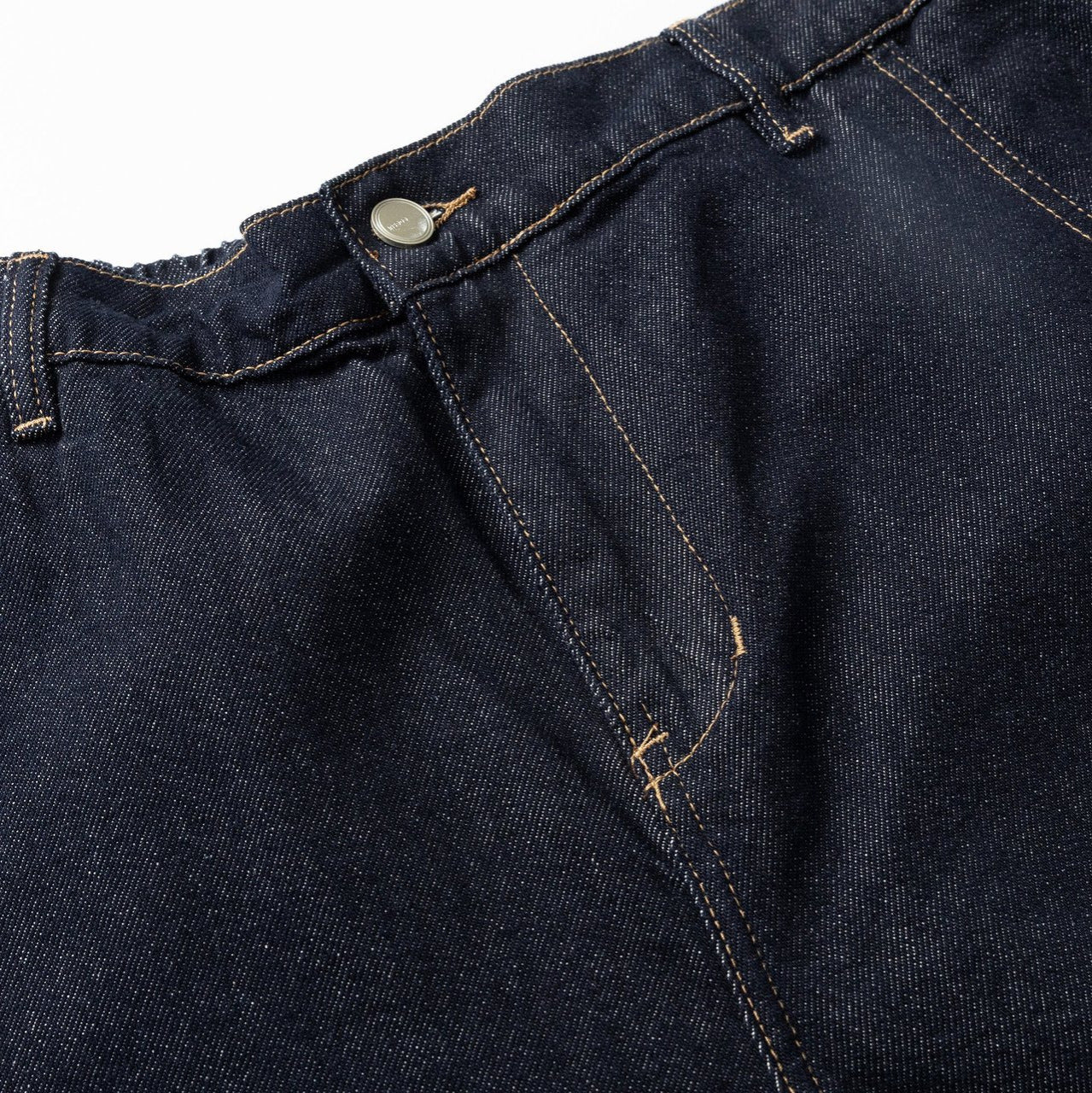 Premium Straight Denim Shorts - Dark Blue