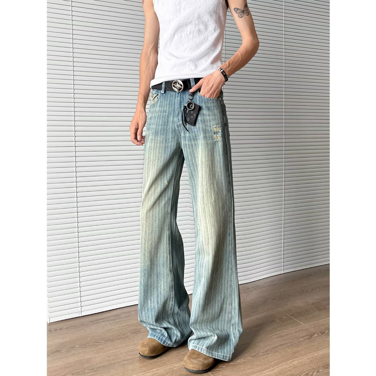 Cowboy High Street Micro Horn Slimming Casual Pants