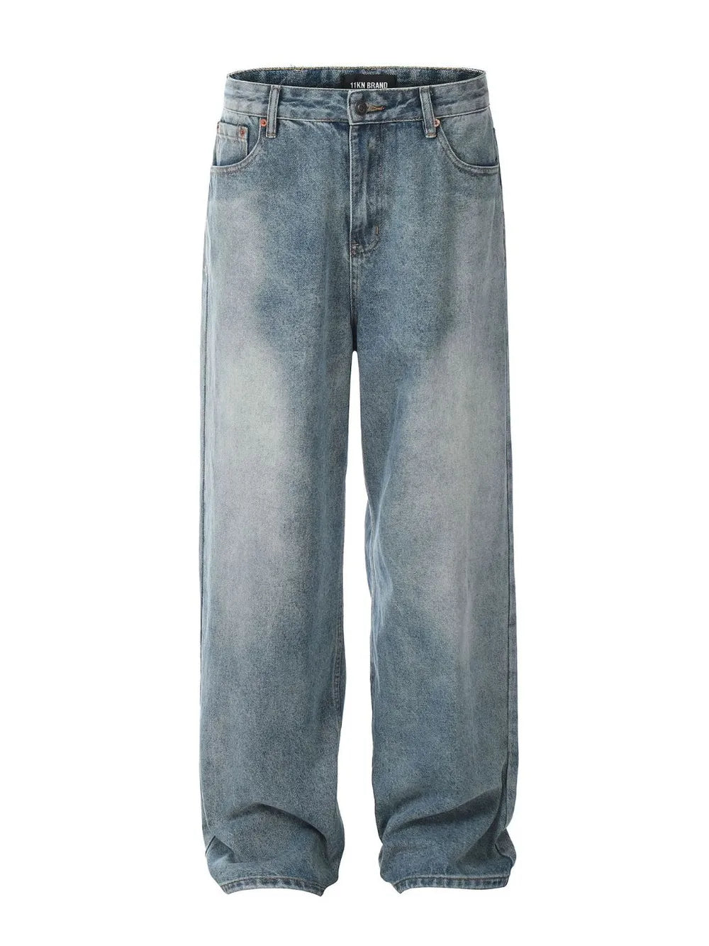 Men's Washed Straight Jeans - Premium Japanese Denim