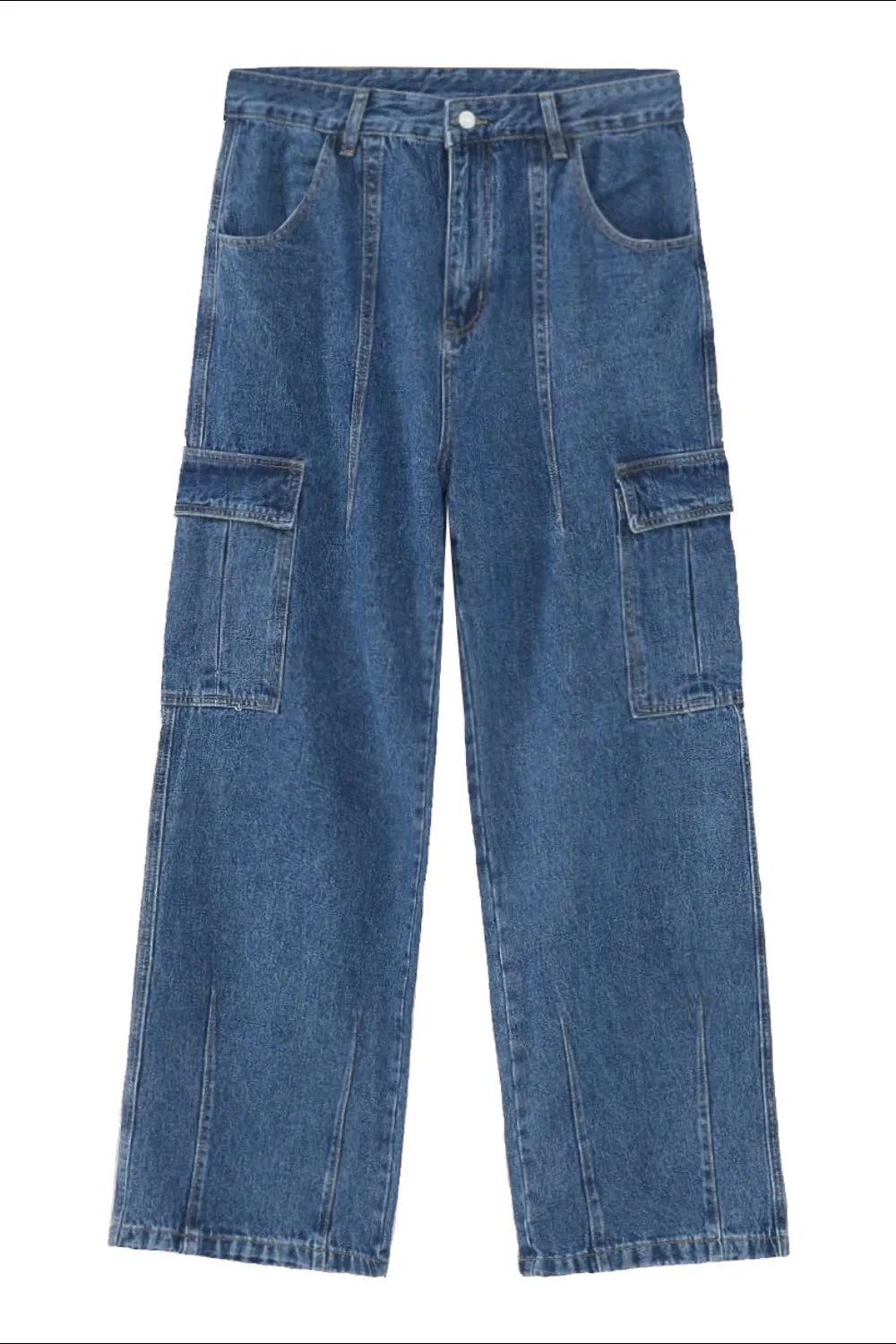 Premium Wide Leg Jeans with Pockets - Authentic Japanese Denim