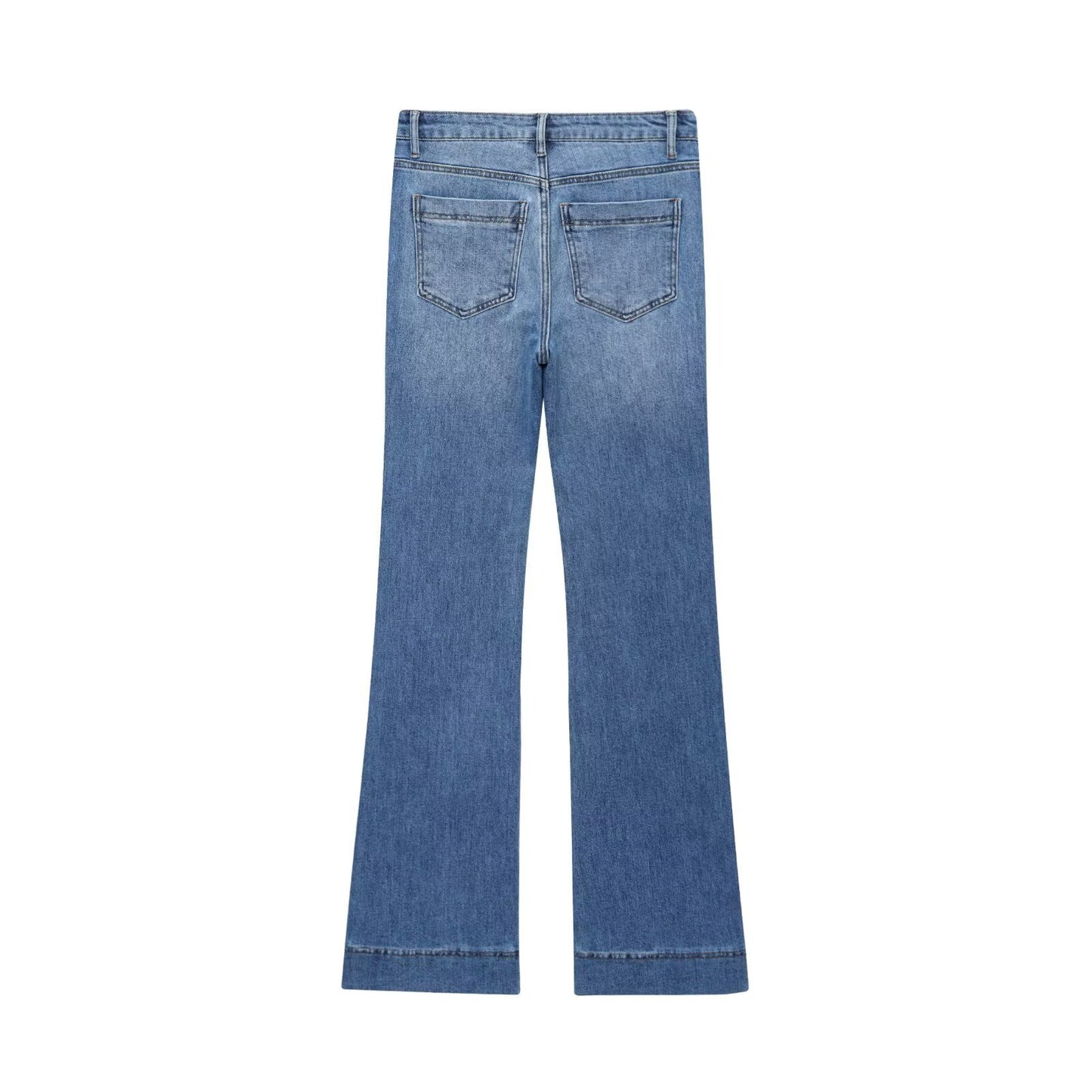 Women's Pocket Decoration Casual Micro Flared Jeans