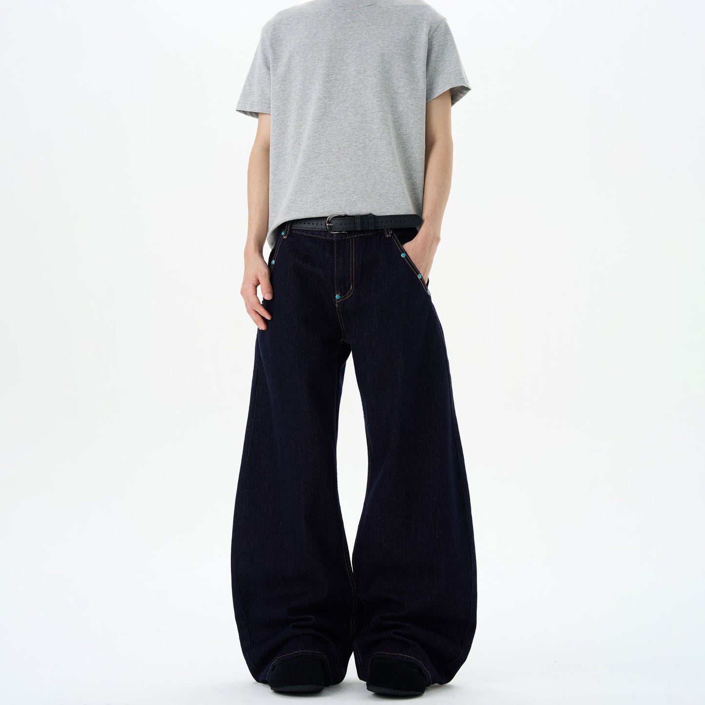 Bent Knife Jeans - Retro Loose Sickle Shaped Pants