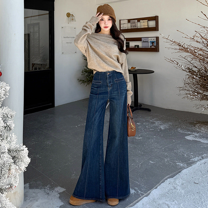 Women's Vintage Bell-Bottom Jeans - Trendy Slimming Flare Pants