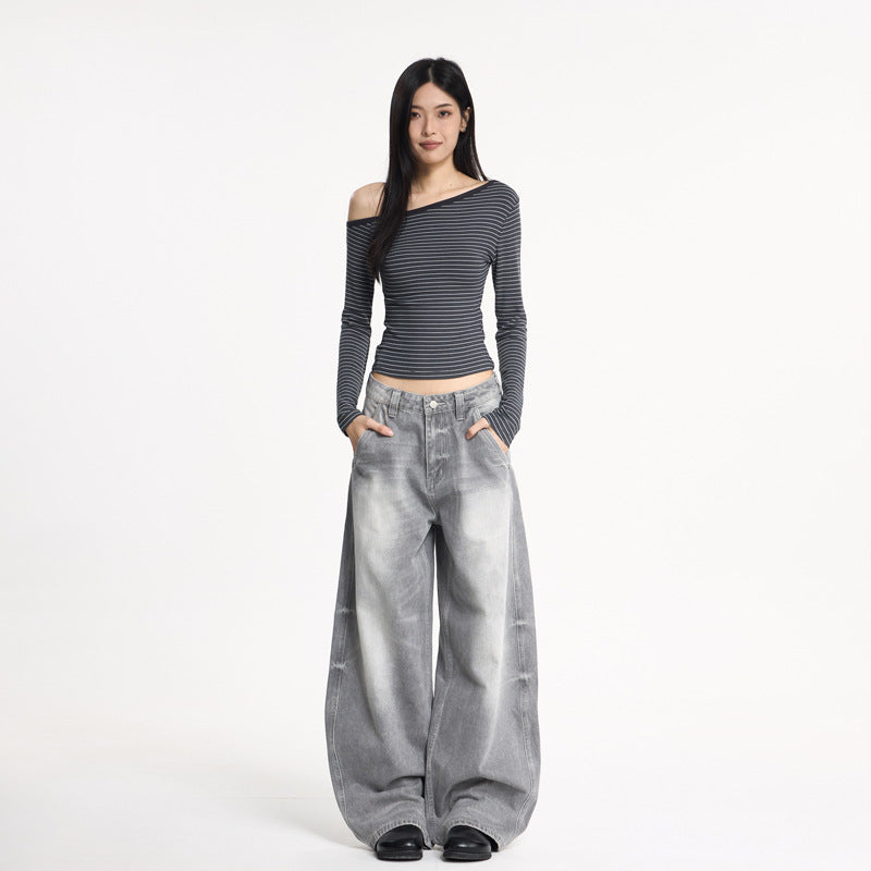 Unisex Wide Leg Denim Pants - Oversized Relaxed Fit Street Style Jeans