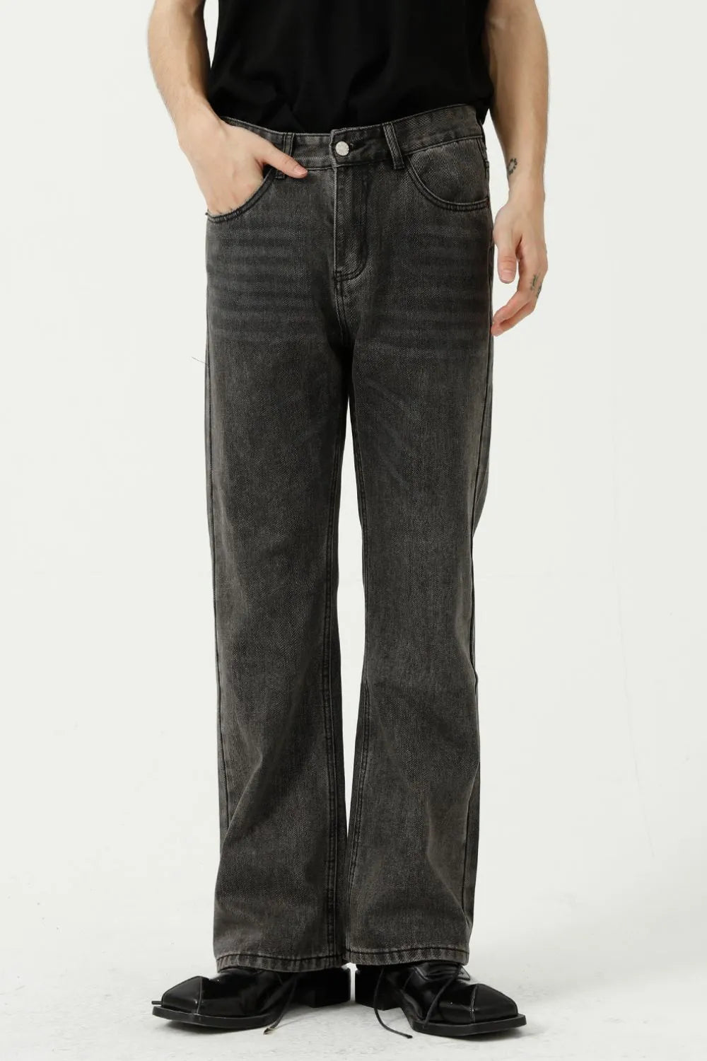 Mid Rise Jeans with Pockets - Premium Japanese Denim