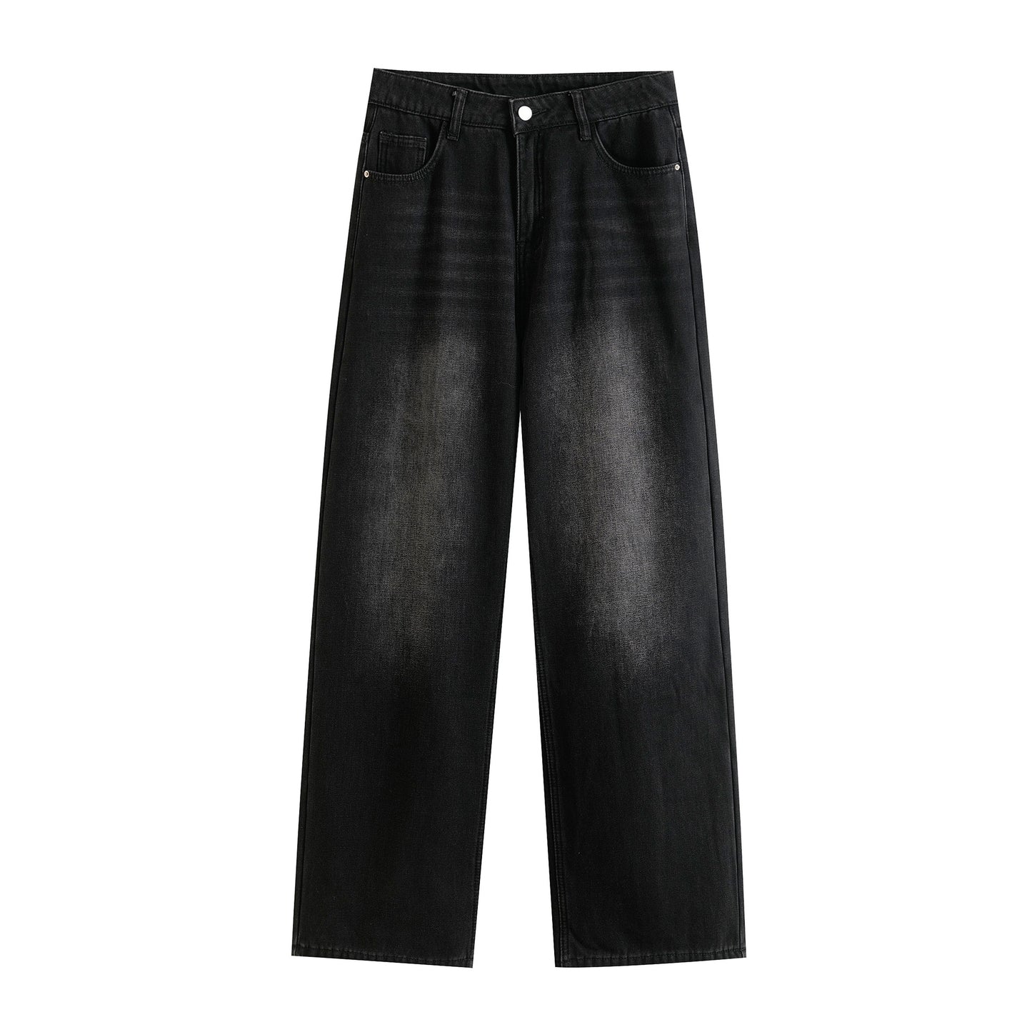 Retro Warm and Plush Slim Straight Pants Jeans