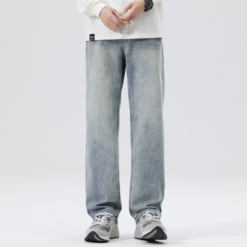 Trendy Casual Loose Straight Jeans for Men - Premium Japanese Denim