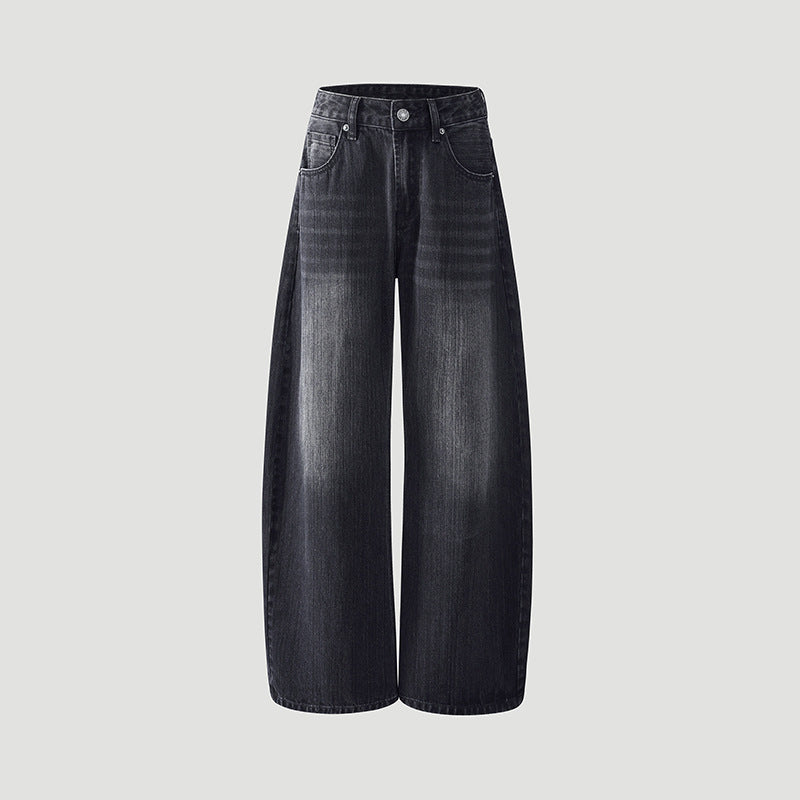 Trendy Women's Washed Tapered Denim Pants – Casual & Versatile