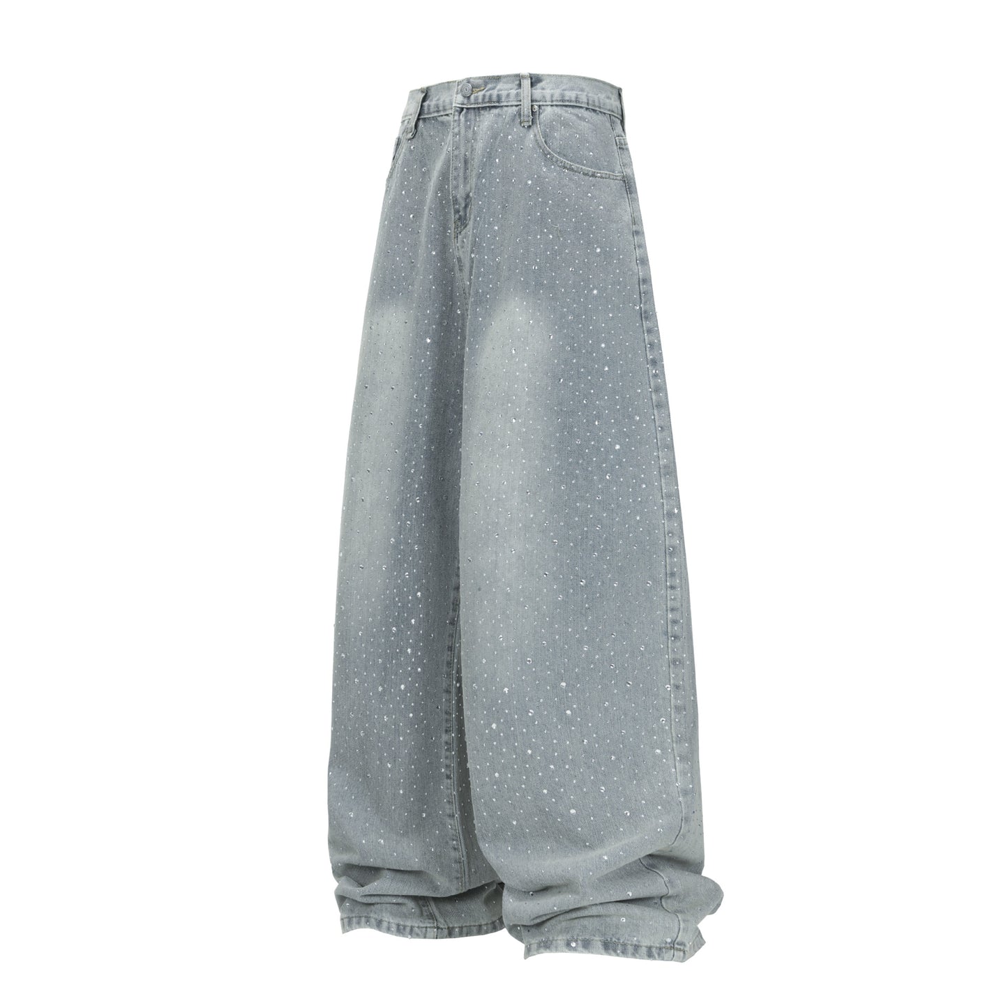 Heavy Industry Hot Stamping Wide Leg Jeans