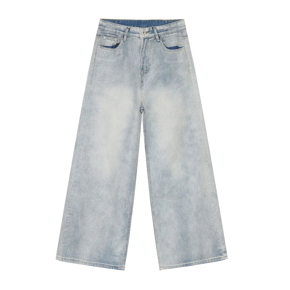 Premium Washed Straight Leg Jeans
