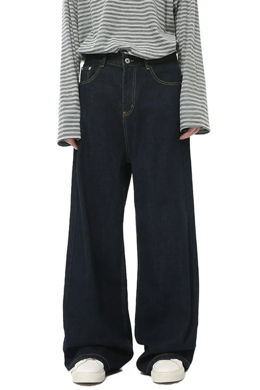 Premium Wide Leg Jeans with Pockets