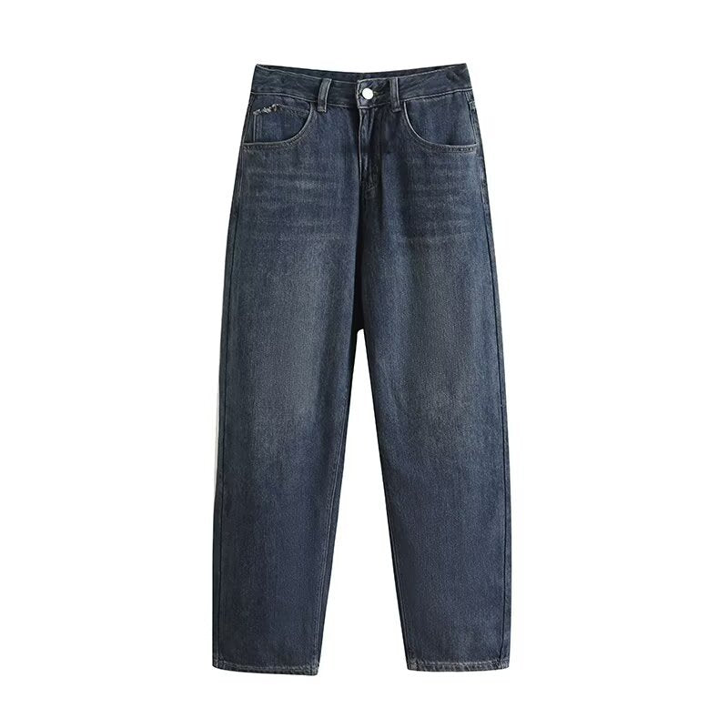 Casual and Versatile Straight Leg Denim Pants for Women