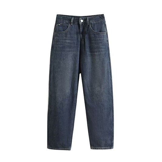 Casual and Versatile Straight Leg Denim Pants for Women