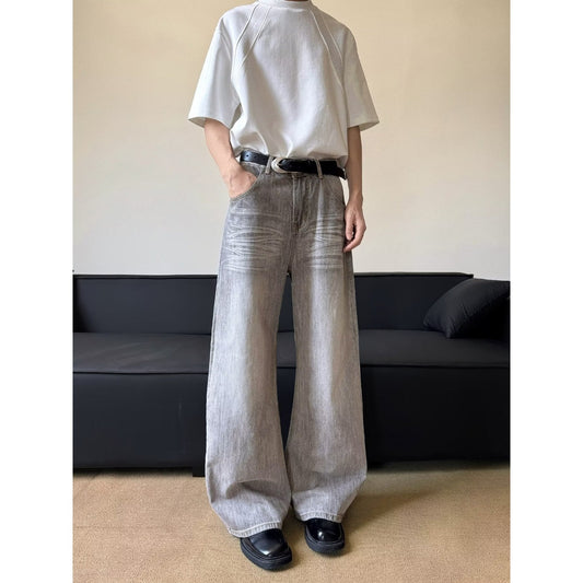 Loose Slimming Straight Leg Pants with Wide Legs
