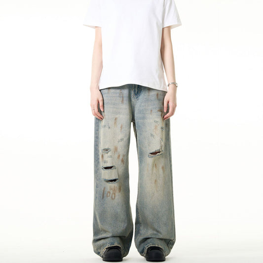 Premium Vintage Ripped Jeans for Men - Summer Collection