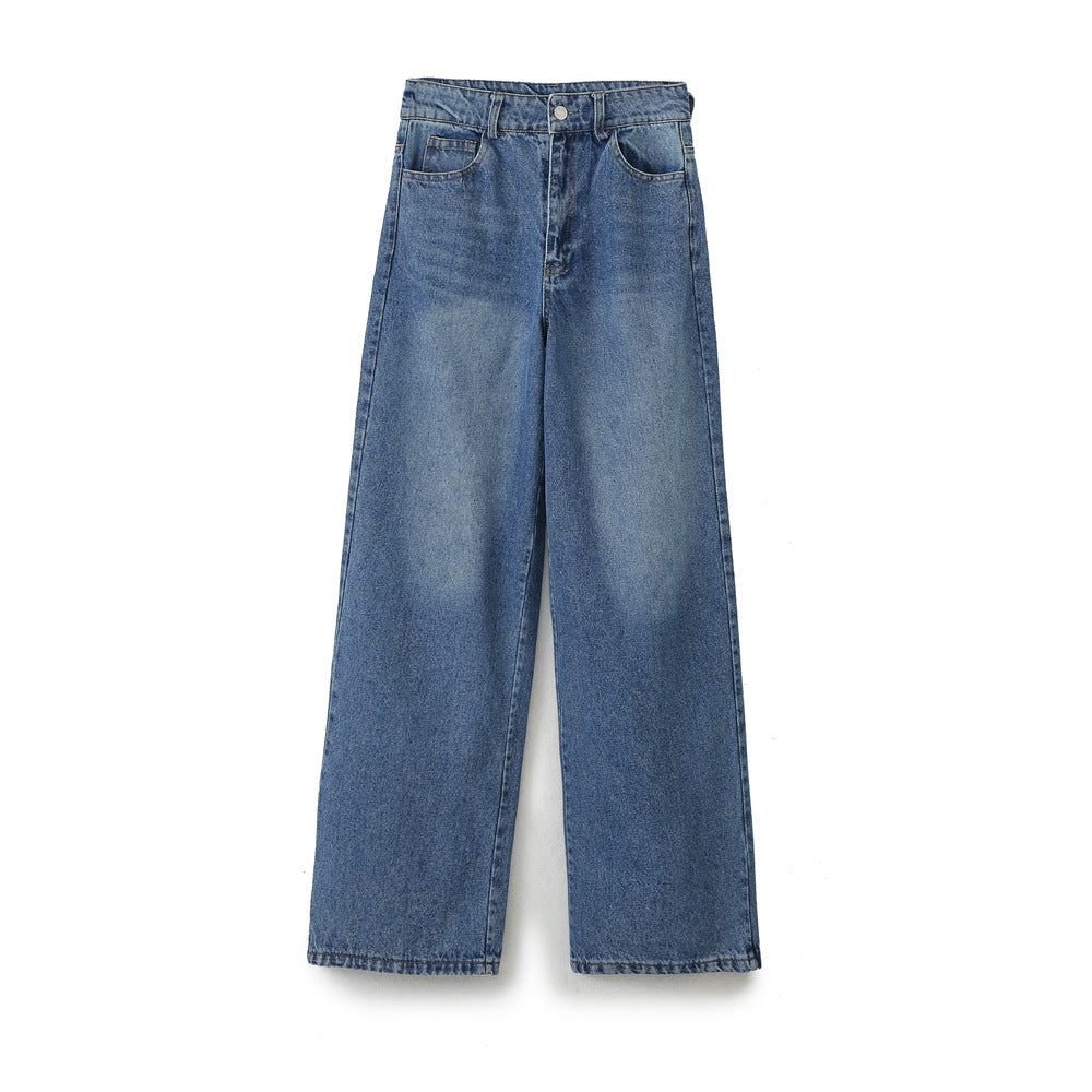 Women's Street Fashion Denim Wide-leg Pants