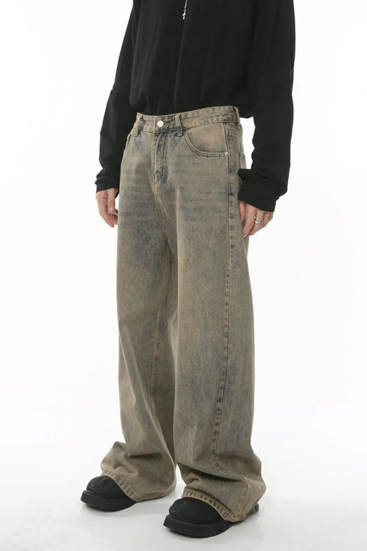 Premium Wide Leg Jeans with Pockets - Japanese Denim
