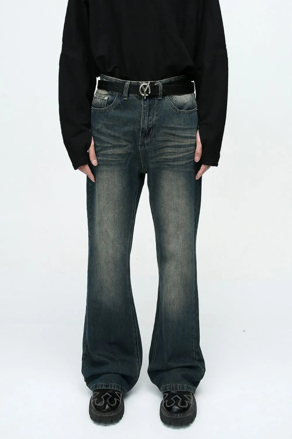 Premium Bootcut Jeans with Pockets - Japanese Denim