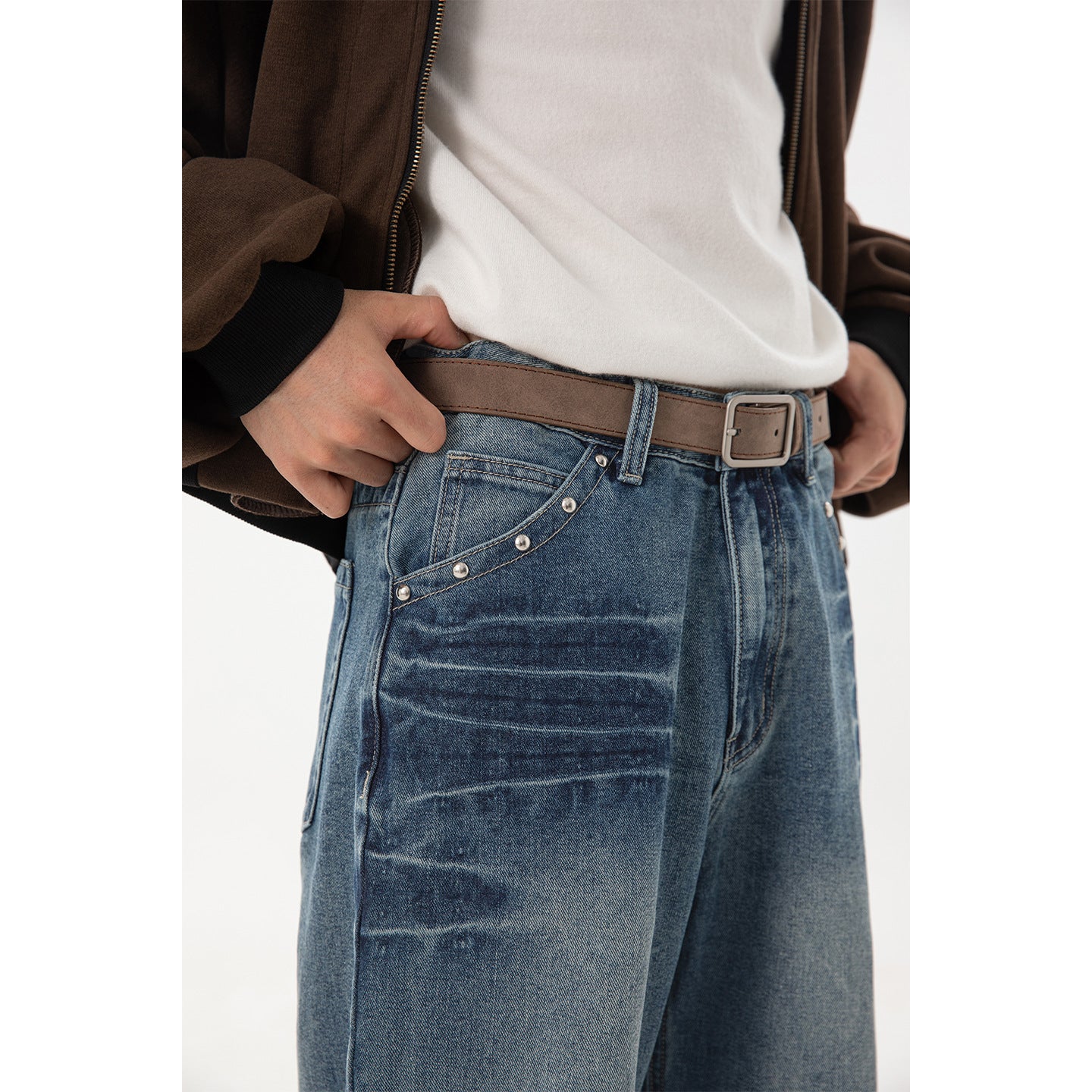 Men's Straight Leg Jeans - Premium Long Pants