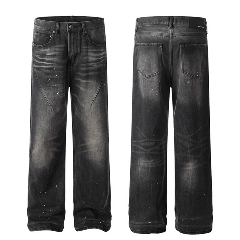 Premium Japanese Denim Ink Splash Jeans
