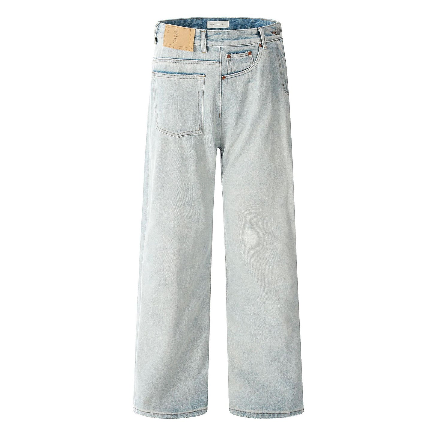 Unique Design Loose Fit Trendy Slimming Casual Stacked Long Pants