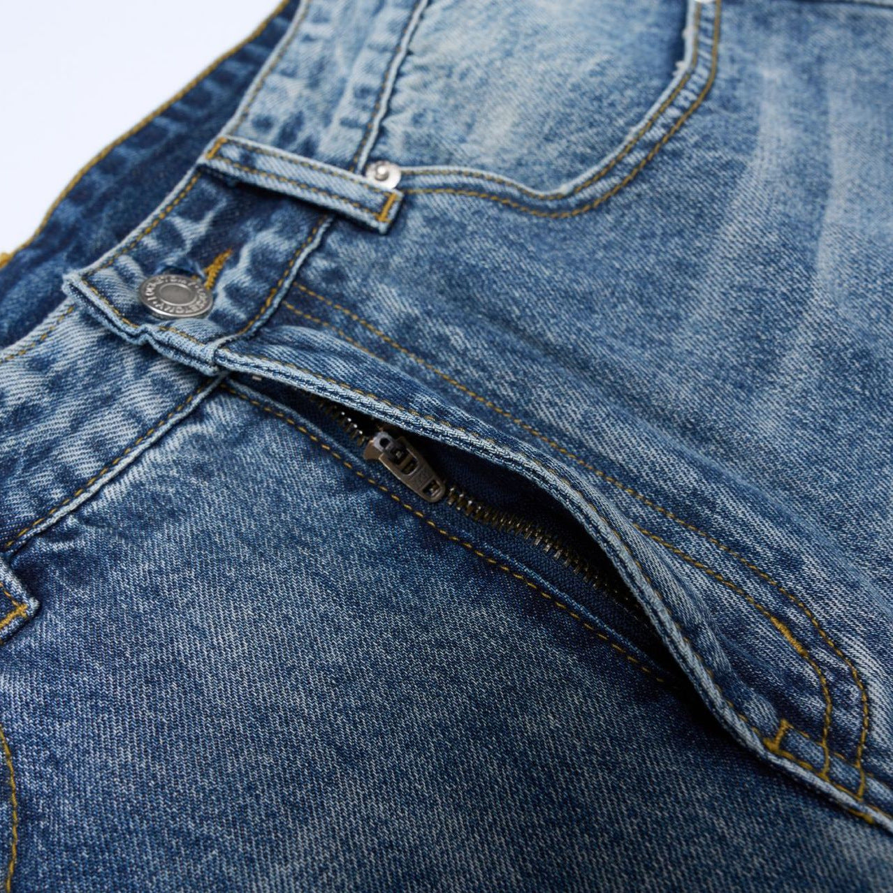 Style Simple Washed Flared Denim Trousers