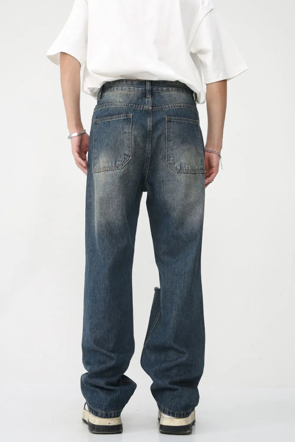 Premium Distressed Jeans with Pockets - Japanese Denim Luxury