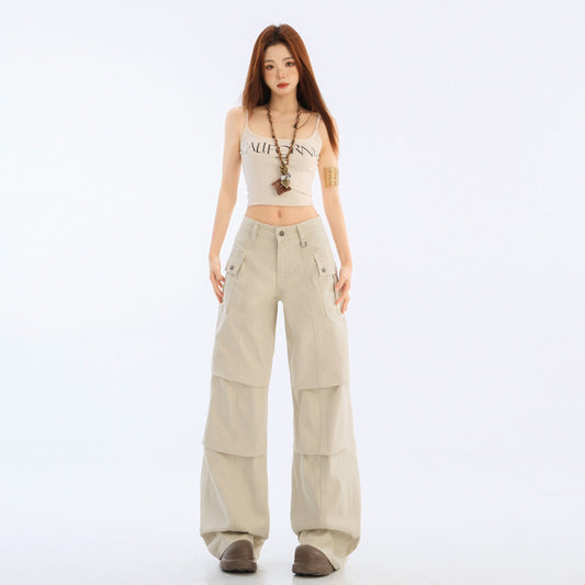 Women's Casual Work Trousers - Loose Narrow Slim Straight Leg Pants