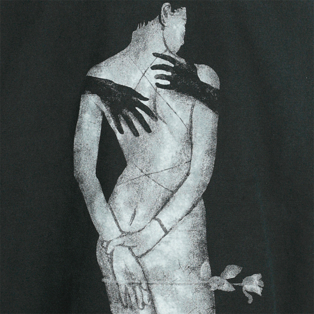 Men's Dark Character Print Canvas Jacket - Retro Punk Street Style