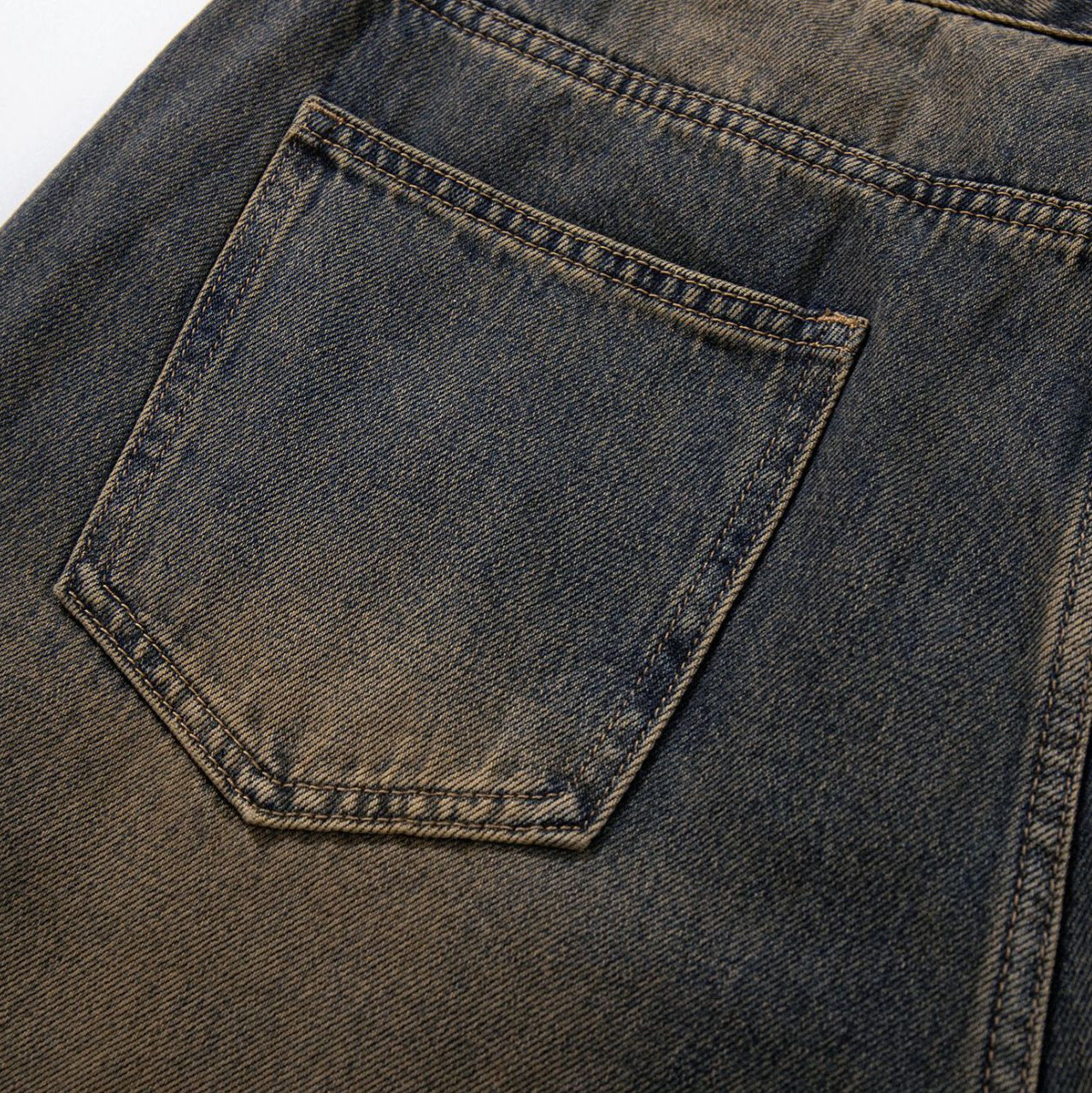 Retro Washed Loose Straight Jeans - Premium Japanese Denim