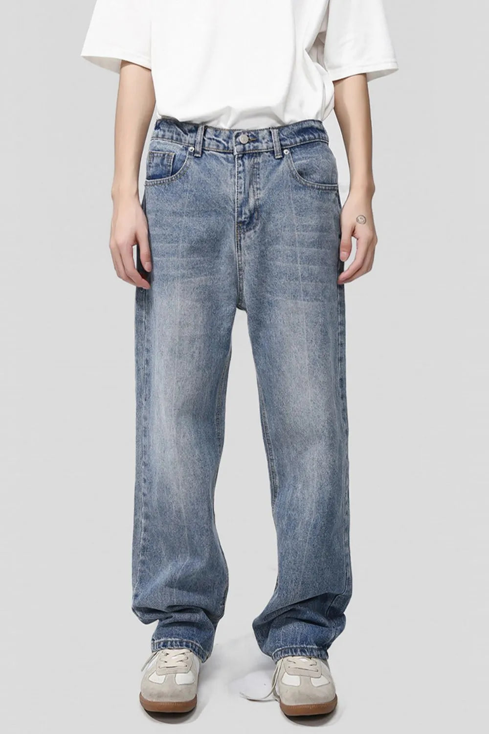 Premium Baggy Jeans with Pockets - Japanese Denim