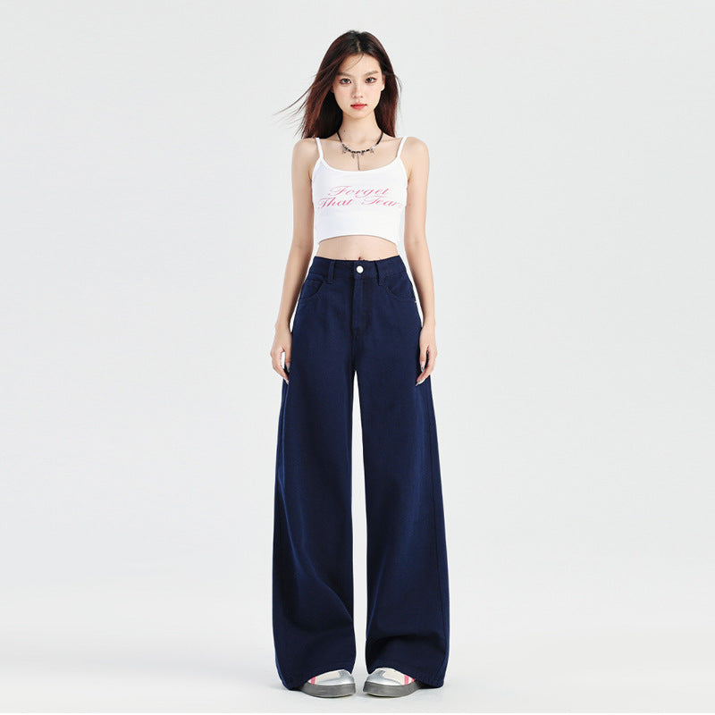 Women's High-Waisted Wide-Leg Jeans - Stylish & Comfortable Denim Pants