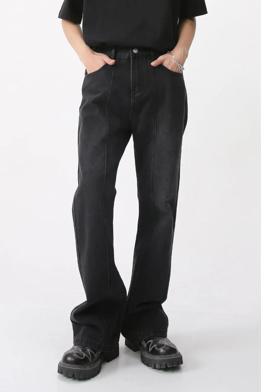Casual Mid-Rise Elasticated Waistband Jeans