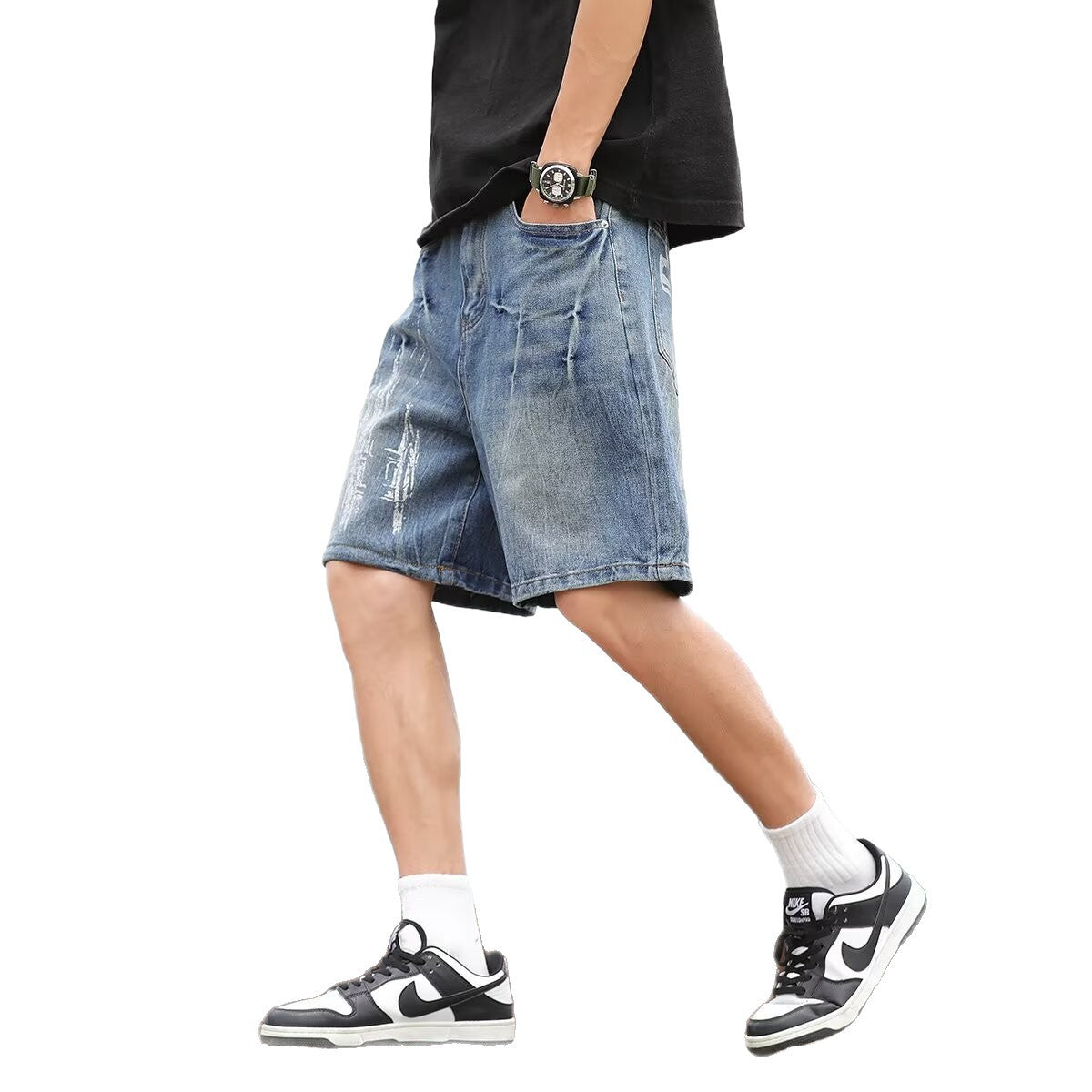 Loose and Stylish Versatile Seven Point Mid Length Pants