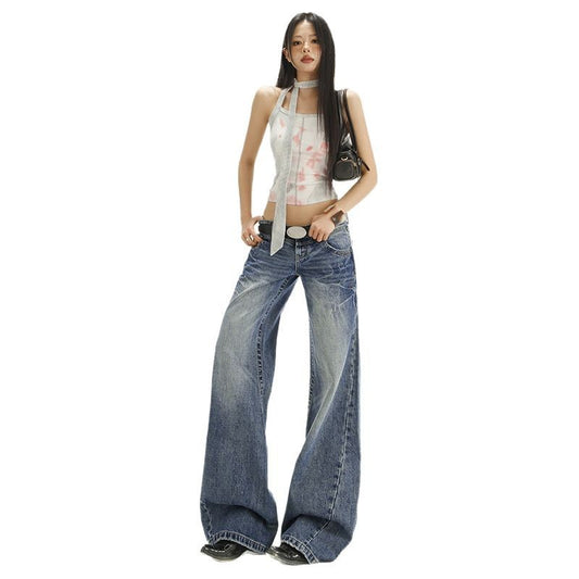 Women's Low-Waist Flared Jeans - Premium Japanese Denim