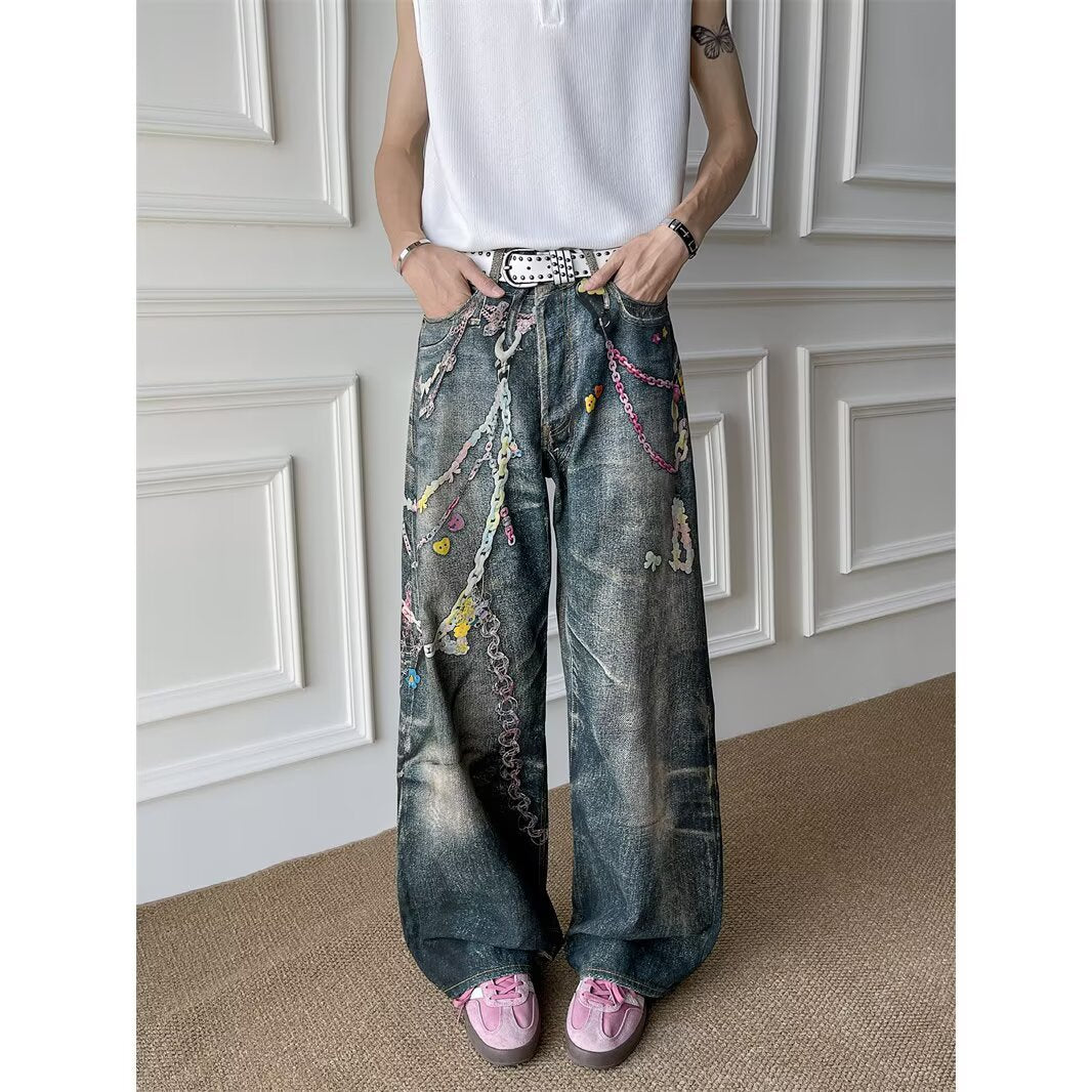 Men's 3D Digital Printed Jeans for Summer