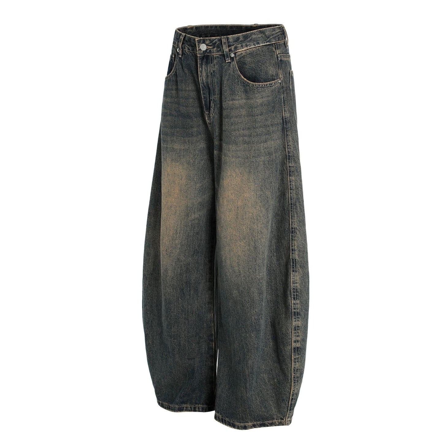 Water Washed Loose Fit Slimming Casual Banana Sickle Long Pants