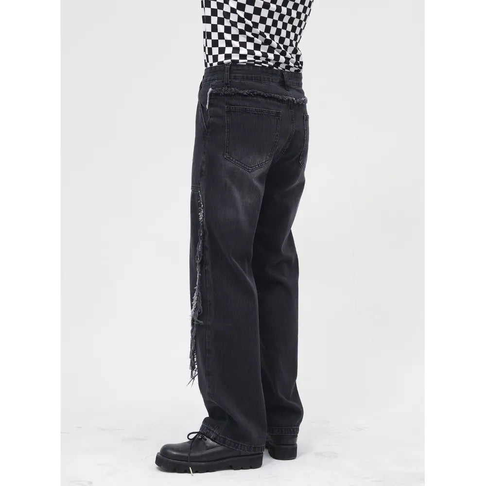 Premium Raw Hem Jeans with Pockets