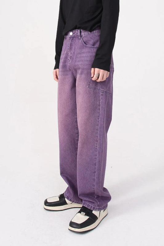 Wide Leg Men's Jeans with Pockets - Premium Japanese Denim