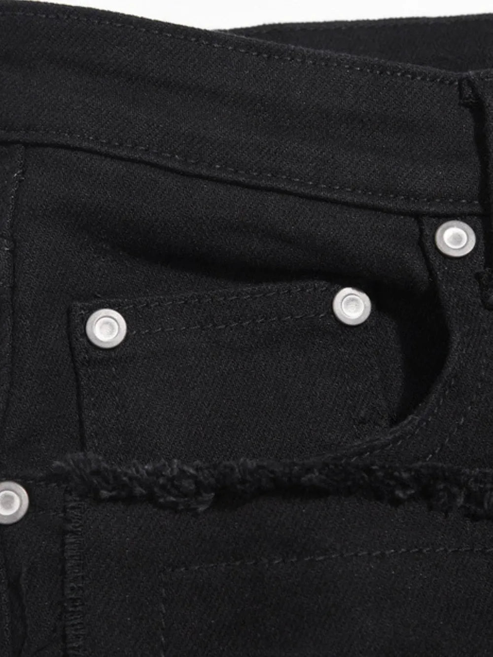 Men's Washed Distressed Panelled Jeans - Premium Japanese Denim