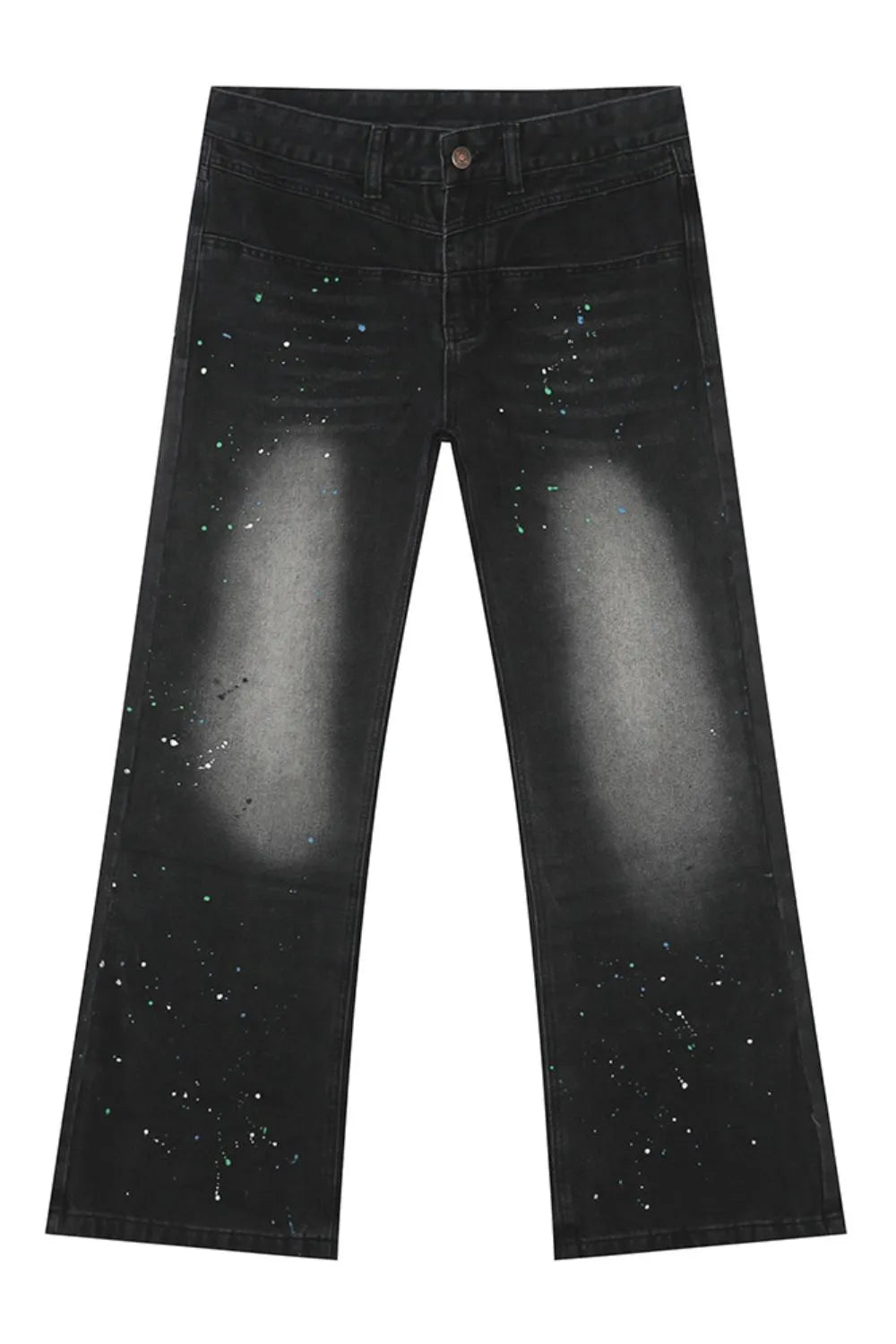 Premium Splash Ink Washed Jeans with Pockets