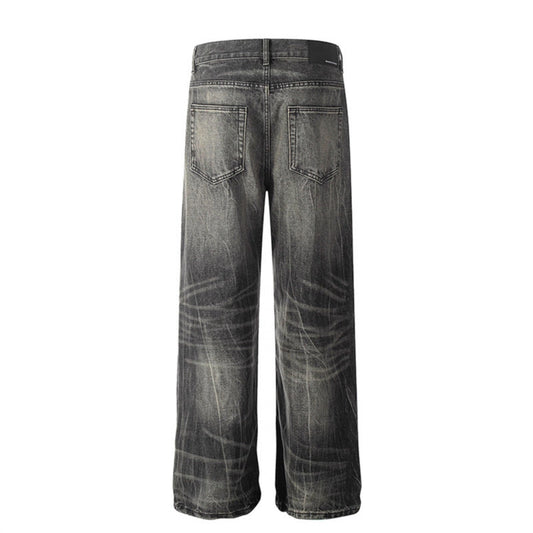 Premium Washed Denim Jeans - Modern Street Style