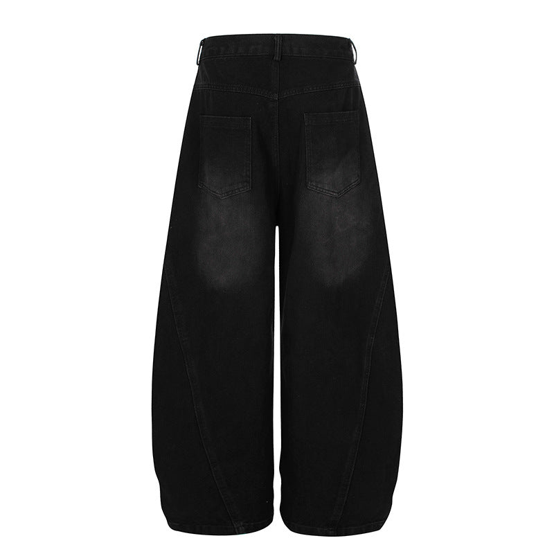 Leopard Print Wide Leg Jeans - Premium Japanese Denim