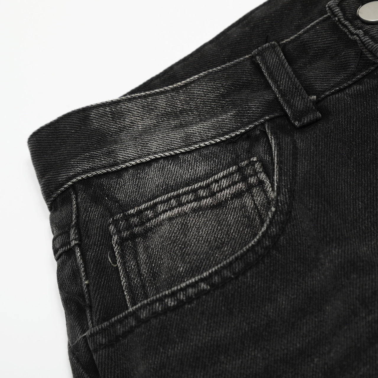 Street Style Washed Printed Straight Jeans